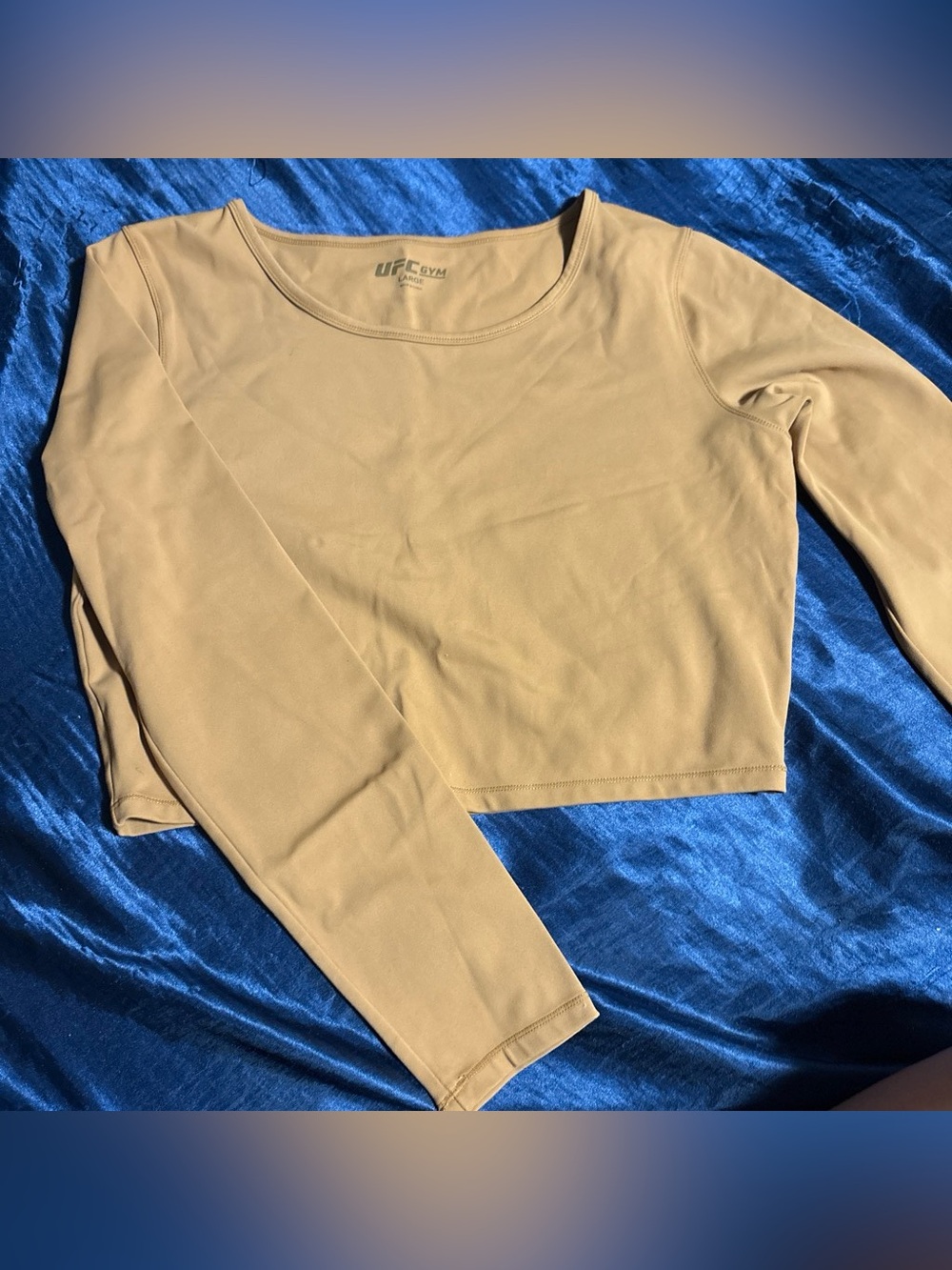 UFC Women's Cropped Long Sleeve Top - Tan